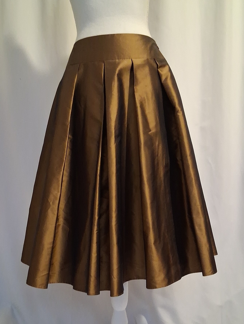 Talbots Metallic Bronze Full Circle Skirt